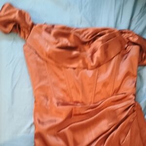 Rust Satin Dress